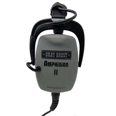 DetectorPro Gray Ghost Amphibian II Waterproof Headphones for Nokta Simplex, Legend, Kruzer and Anfibio