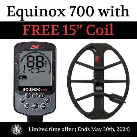Minelab Equinox 700
with FREE 15” Coil