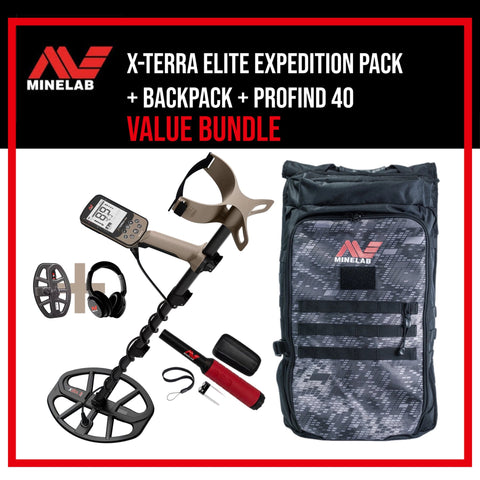 Minelab X-TERRA ELITE Expedition Pack + Backpack & ProFind 40