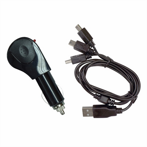 XP Car Charger for DEUS & ORX with USB 3 Way Cable