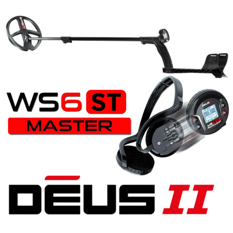 XP Deus II with 9″ Multi-Frequency Coil and WS6ST Stereo Wireless Headphones