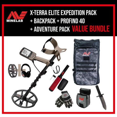 Minelab X-TERRA ELITE Expedition Pack + Backpack, ProFind 40 and Adventure Pack