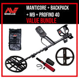 Minelab Manticore + Backpack, M9 Coil & ProFind 40