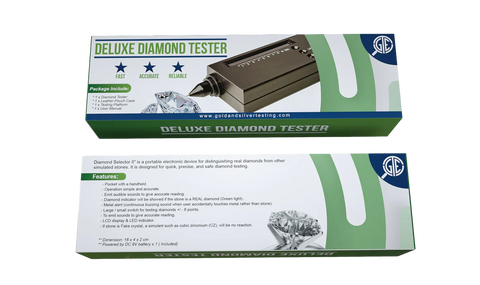 GTE Deluxe Diamond & Gemstone Analyzer Tester for Moissanites Stones Lab-created Simulants with Gauge