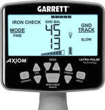 Garrett Axiom Metal Detector with 13″x11″ Mono, 11″x7″ DD Coil and Wired Headphones