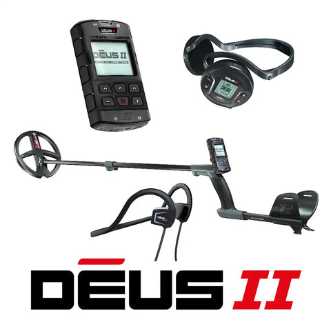 XP Deus II with 9″ Multi-Frequency Coil and Wireless Headphones and Bone Conduction Headphones