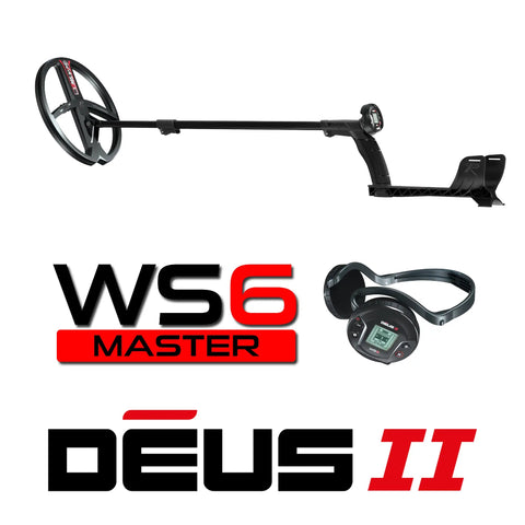 XP Deus II with 9″ Multi-Frequency Coil and WS6 Wireless Headphones